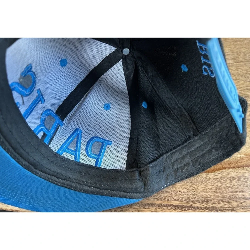 Tour Brand Cap Hat Paris Black and Blue Mens Snap Back‎ Adjustable OSFA